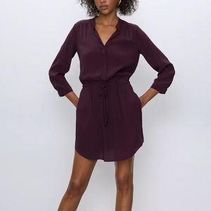 Aritzia Babaton 100% silk purple dress